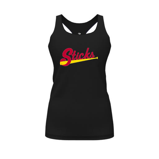 [FT0TRBBK-FYS-LOGO1] Decker Racerback Tank Top (Female Youth S, Black, Logo 1)