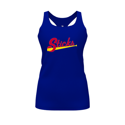 [FT0TRBRY-FYS-LOGO1] Decker Racerback Tank Top (Female Youth S, Royal, Logo 1)