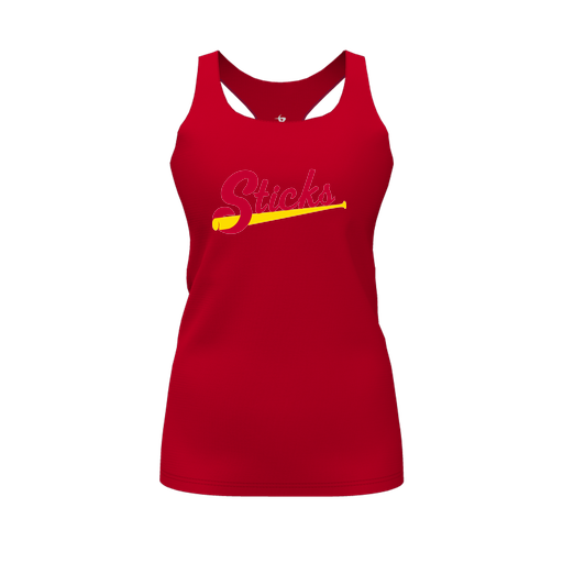 [FT0TRBRD-FYS-LOGO1] Decker Racerback Tank Top (Female Youth S, Red, Logo 1)