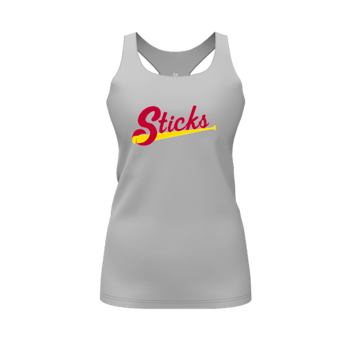 [FT0TRBGY-FYS-LOGO1] Decker Racerback Tank Top (Female Youth S, Gray, Logo 1)