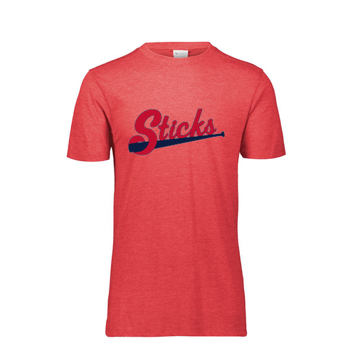 [FTSCUBRD-YS-LOGO2] Decker Youth Tri-Blend T-Shirt - Short Sleeve (Youth S, Red, Logo 2)