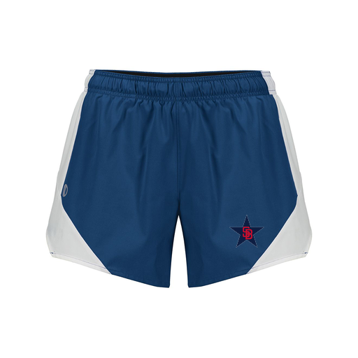 [229489.H03.S-LOGO3] Girls Olympus Shorts (Female Youth S, Navy, Logo 3)