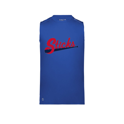 [222593.060.S-LOGO2] Men's CoolDry TankTop (Adult S, Royal, Logo 2)