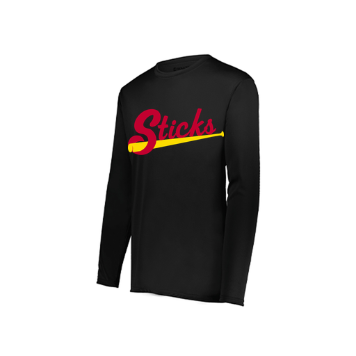 [222822.080.XS-LOGO1] Men's LS Smooth Sport Shirt (Adult XS, Black, Logo 1)