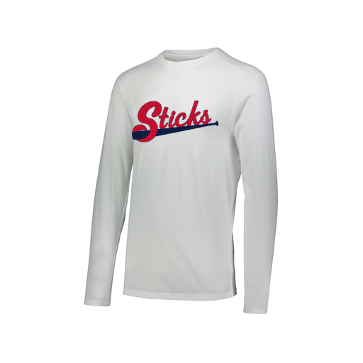 [FTLCUBWH-AXS-LOGO2] Decker Men's Tri-Blend T-Shirt - Long Sleeve (Adult XS, White, Logo 2)