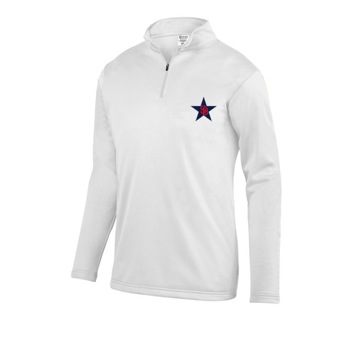 [FOLQFFWH-AS-LOGO3] Decker Men's FlexFleece 1/4 Zip (Adult S, White, Logo 3)